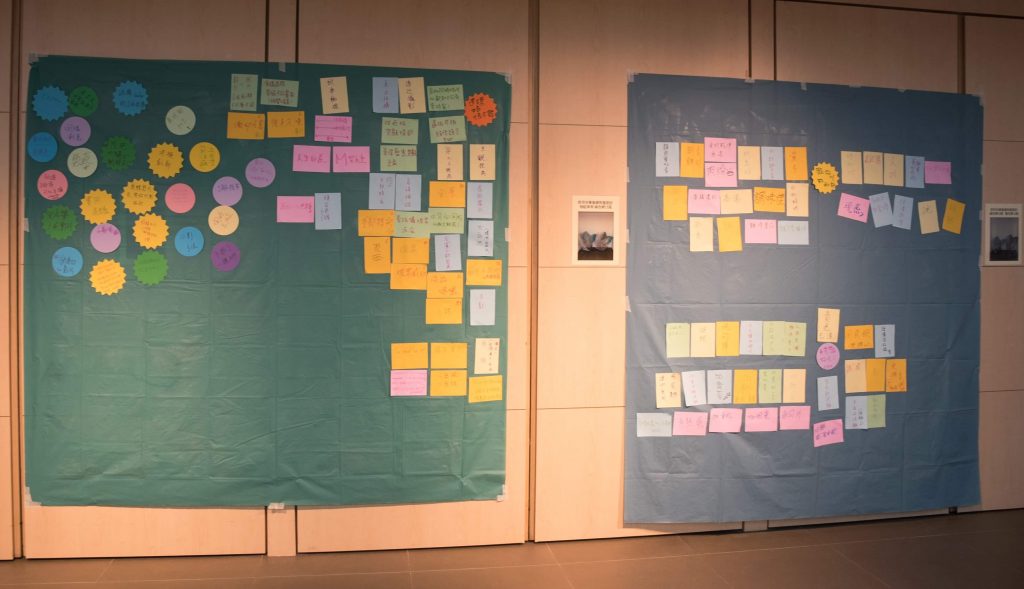 引導布上滿滿的學員成果